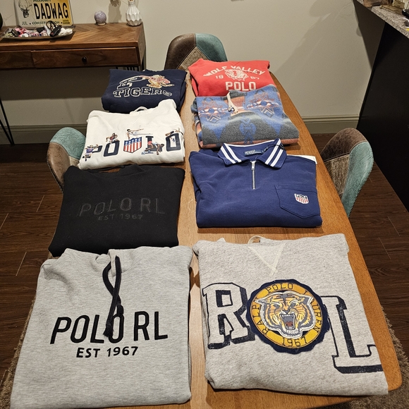 Polo by Ralph Lauren Gray Hoodie with Navy Accents